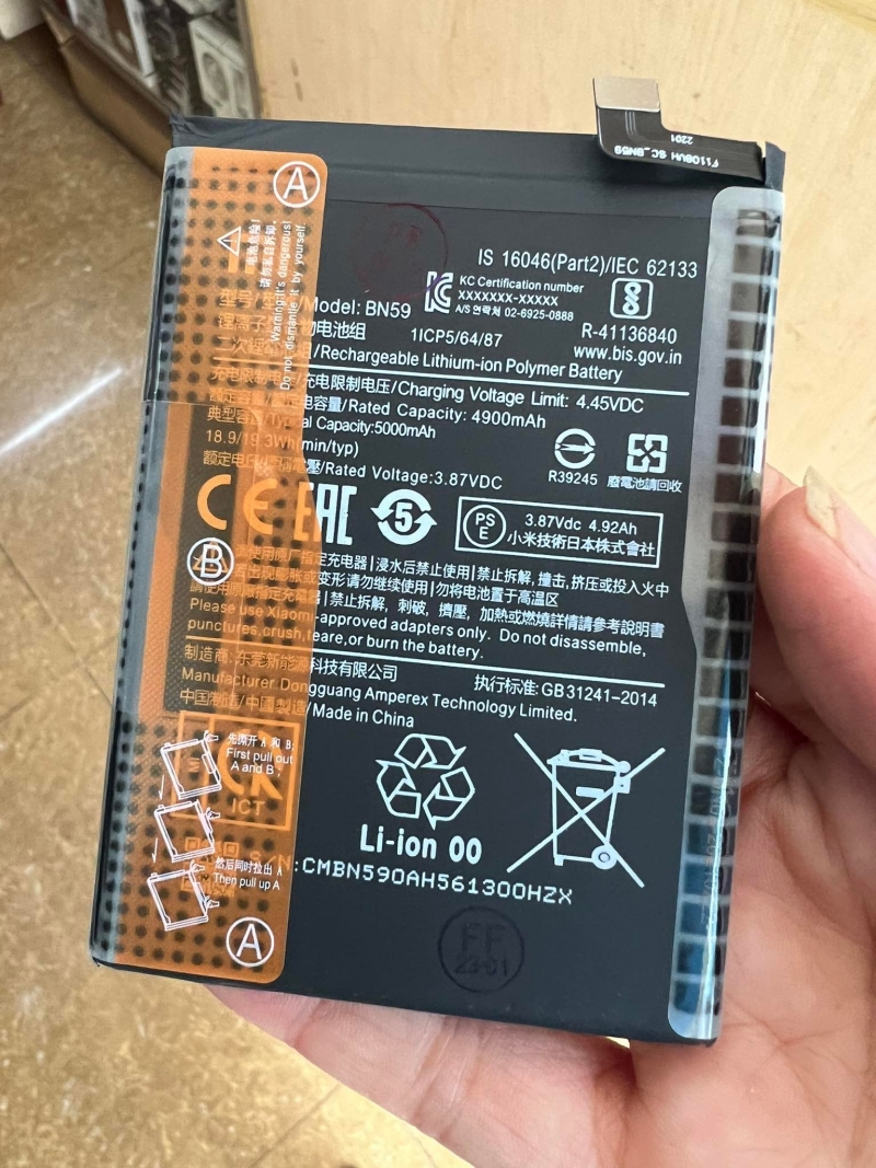 Pin Thay Thế Cho Xiaomi Redmi Note 10 Dung Lượng 5000mAh Có Bảo Hành Chất Lượng Cao Thay Lấy Liền  ✅ Chính Hãng Lấy Ngay Tại HCM ✅ Pin được nhập chính hãng ✅ Bảo hành lâu 1 đổi 1 ✅ Giao Hàng Nhanh Toàn Quốc